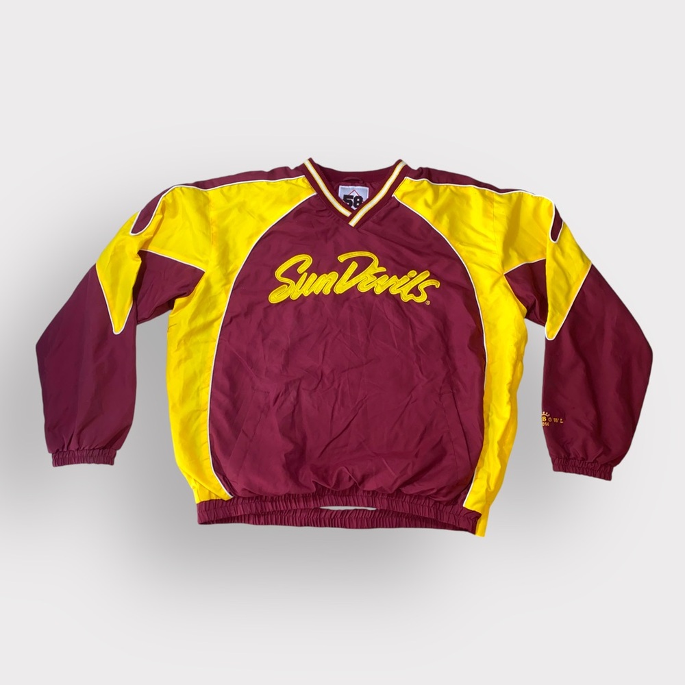 Vintage Sun Devils Maroon & Gold Pullover Windbreaker Jacket